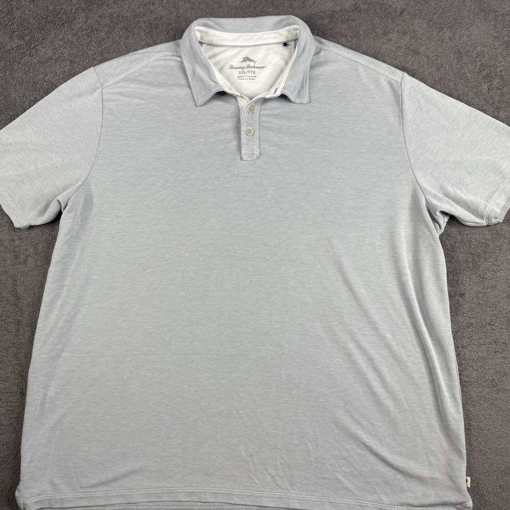 Tommy Bahama Grey Polo Shirt Size‎ XXL
